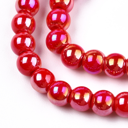 Cristal redondo Rojo 4mm