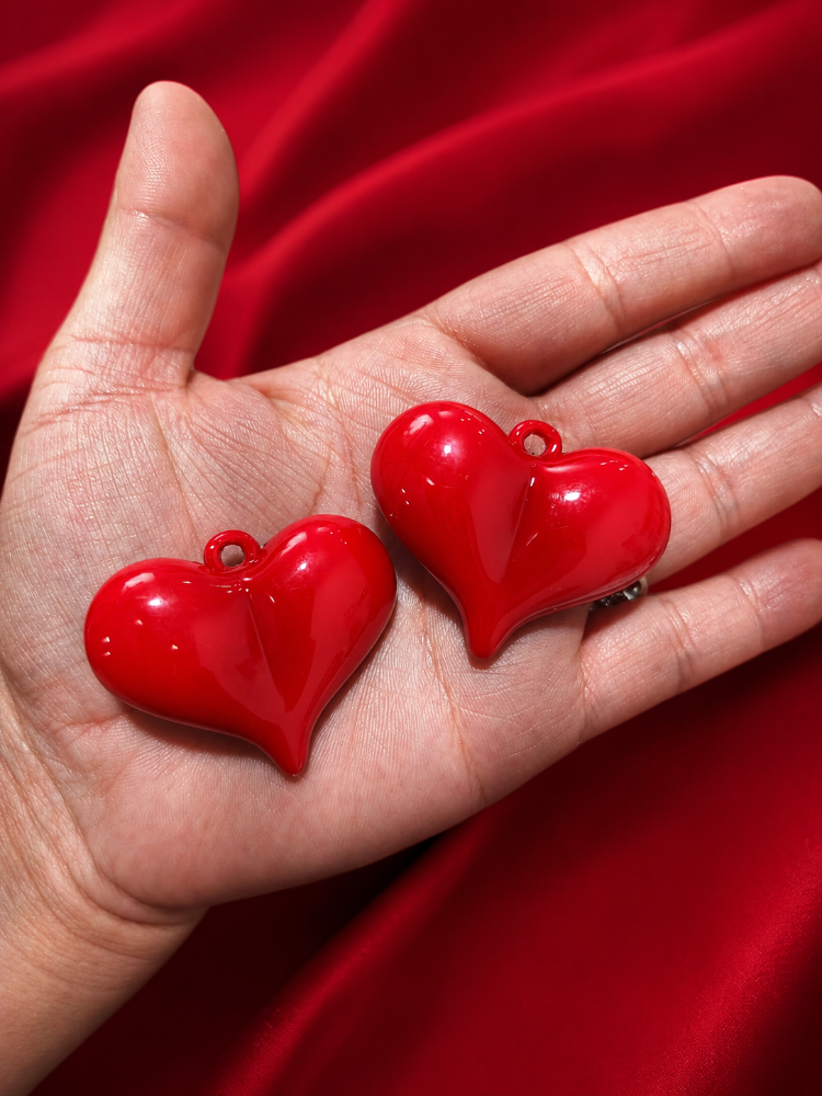 Corazón acrílico rojo grande