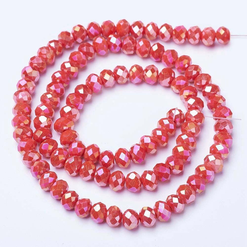 Cristal rojo fresa 4mm