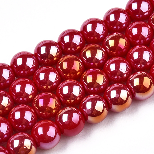 Cristal redondo Rojo 10mm