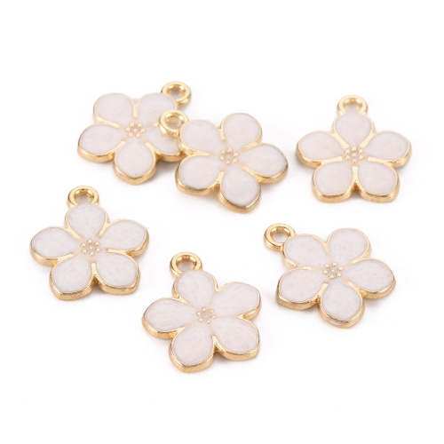 Dije Flor esmaltado 4und
