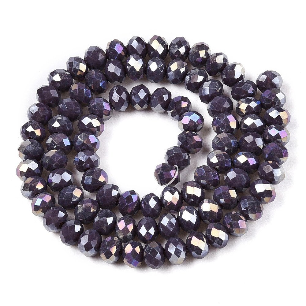 Cristal morado puro brillante 6mm