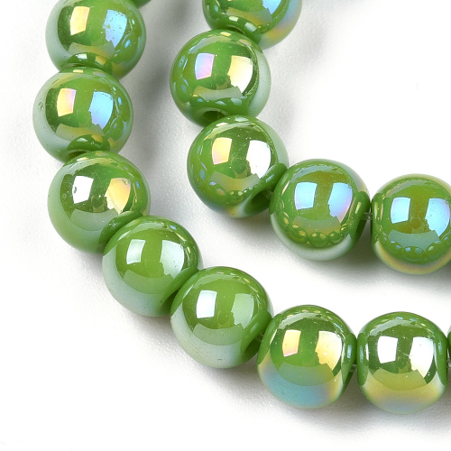 Cristal redondo Verde  10mm
