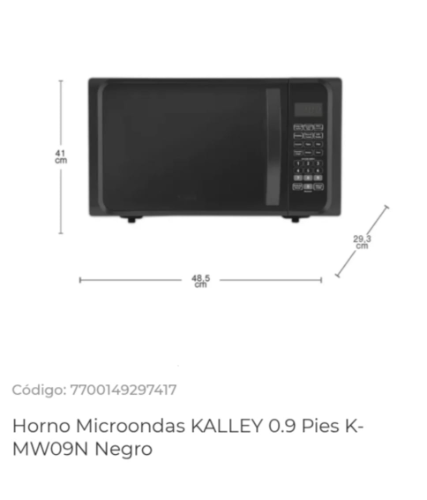 horno microoandas kalley