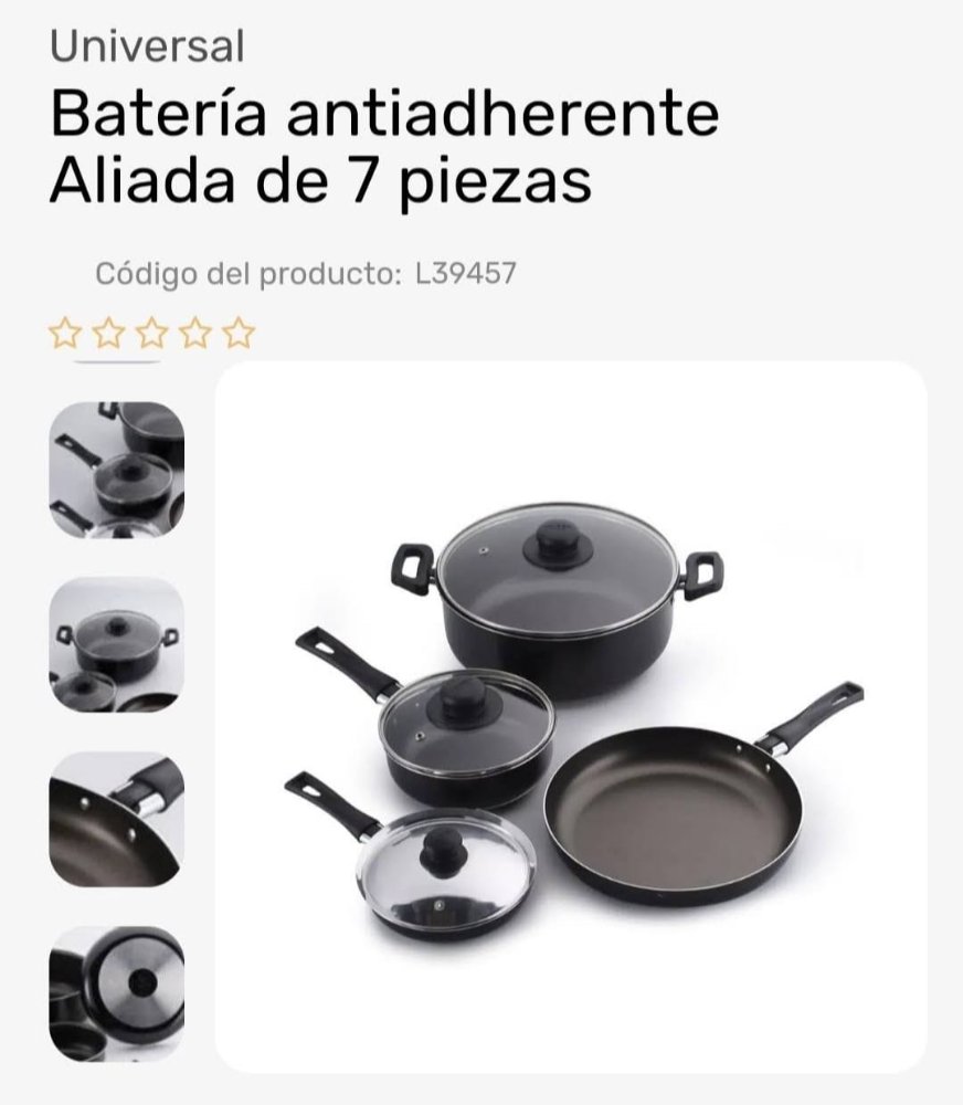 Juego de ollas aliada 7 piezas