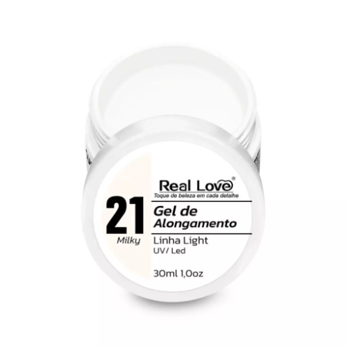 Gel de Unha Real Love 21 Branco Light 15ml