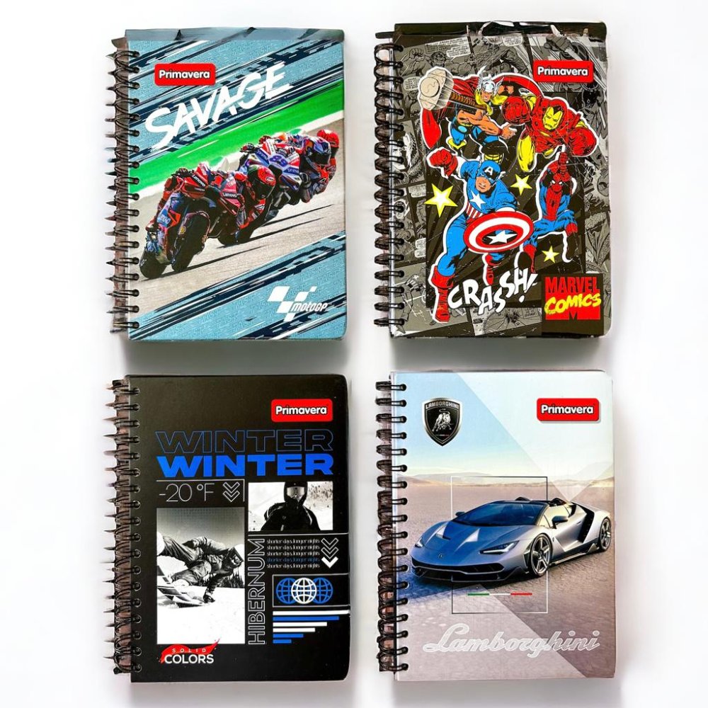 cuaderno 5 materias argollado pasta dura primavera surtido