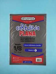 Cartulina Pappyer negra plana x7 1/8