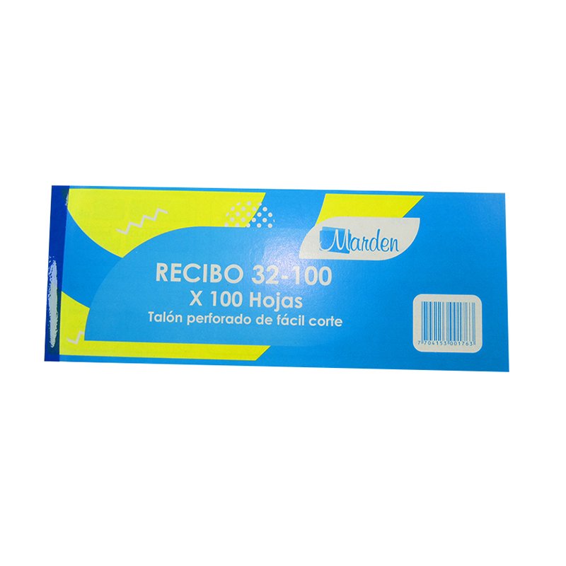 Recibo Con Talón perforado 32-100 marden