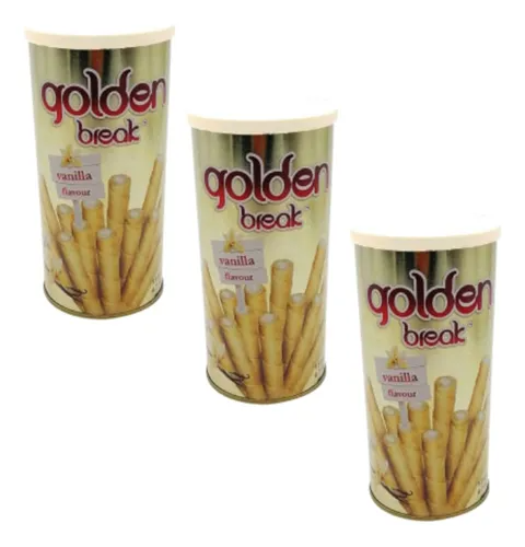 Barquillos En Lata Golden Break Vainilla 135gr unidad
