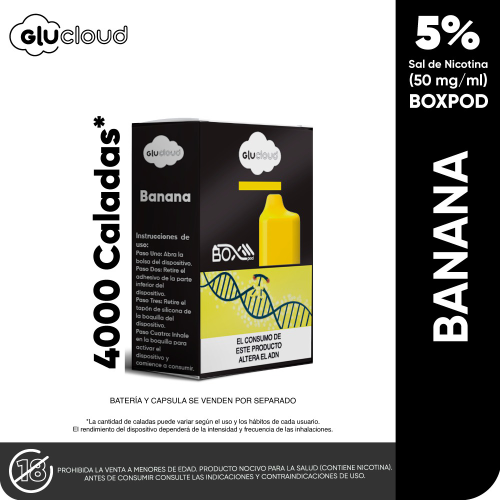 Glu cloud banana 4.000milpuff recarga