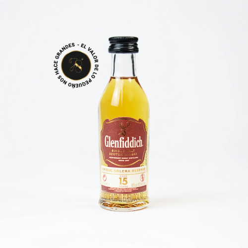 Mini Botella Whisky Glenfiddich 15 años 50mL