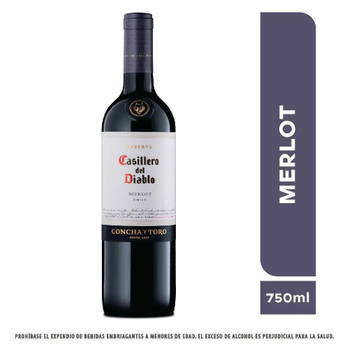 Vino tinto CASILLERO DEL DIABLO merlot Merlot (750 ml