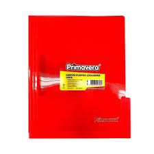 Carpeta Legajadora Oficio Plástica roja primavera