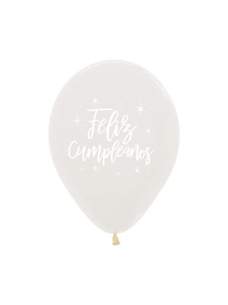 Globo R-12 Fashion Cristal Infinity Feliz Cumpleaños Radiante X 12 Unidades sempertex