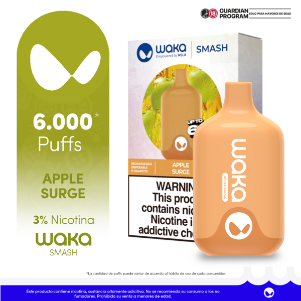WAKA Smash Vape Apple Surge 3% 6.000 puffs