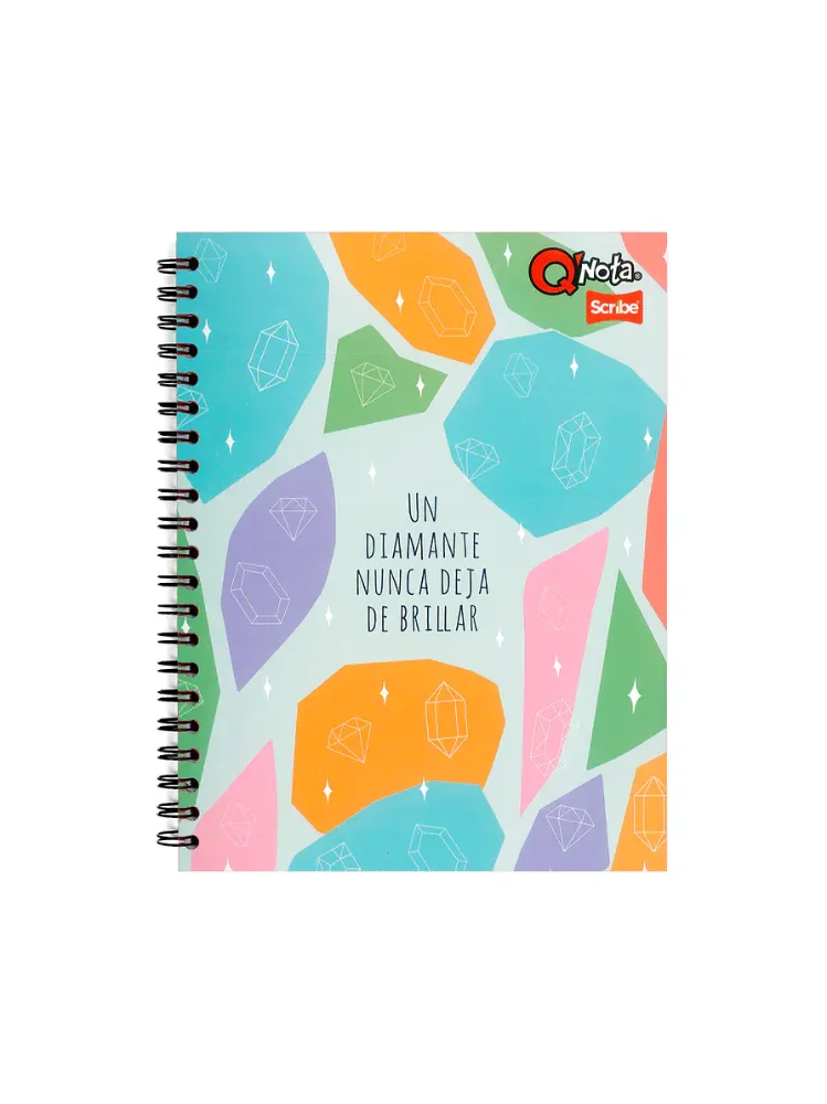 Cuaderno Catedrático Q'Nota Femenino 100 Hojas Cuadros