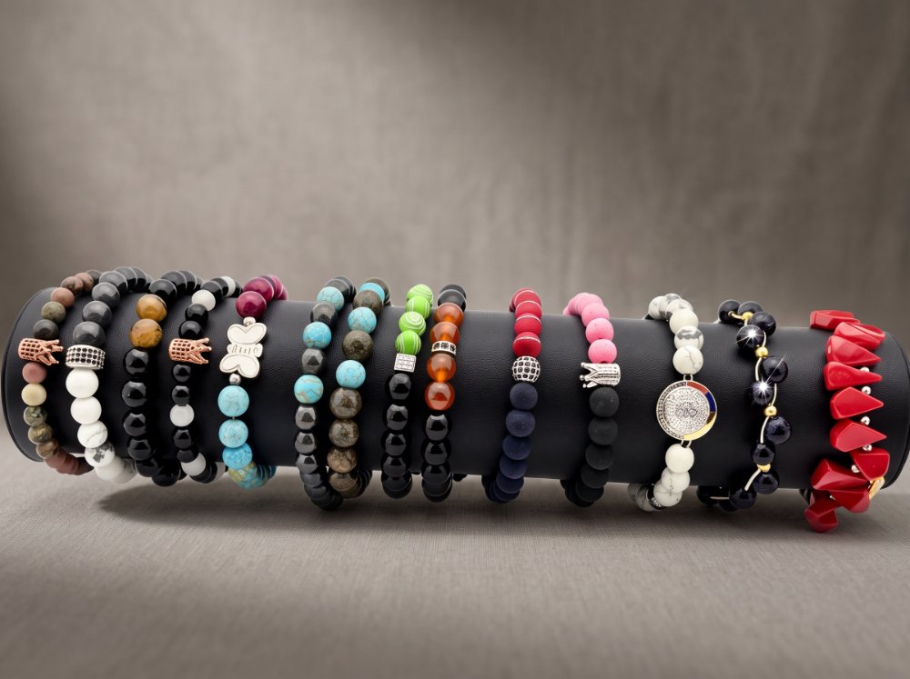 Pulseras de bolas grandes