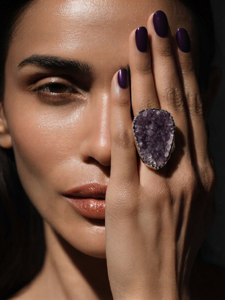 Anillo piedra amatista