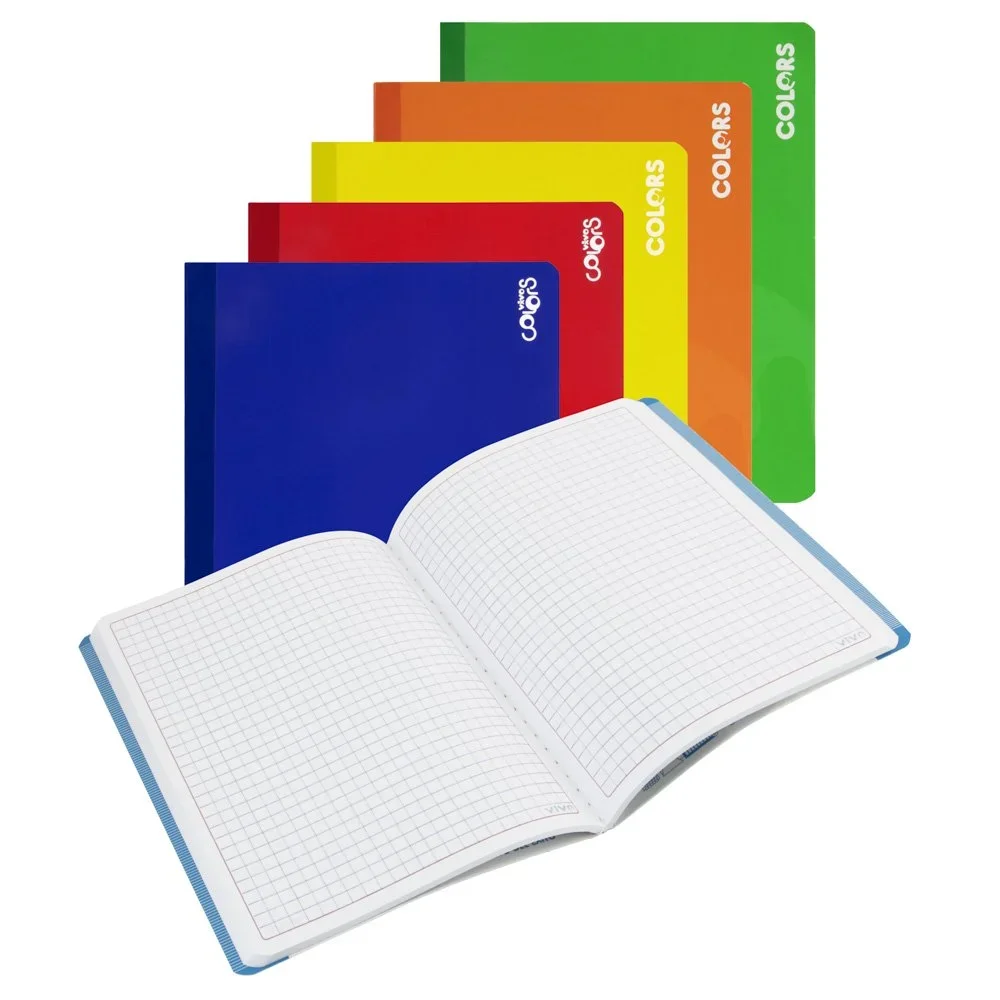 CUADERNO COSIDO VIVO 100HOJAS GRANDE CUADROS