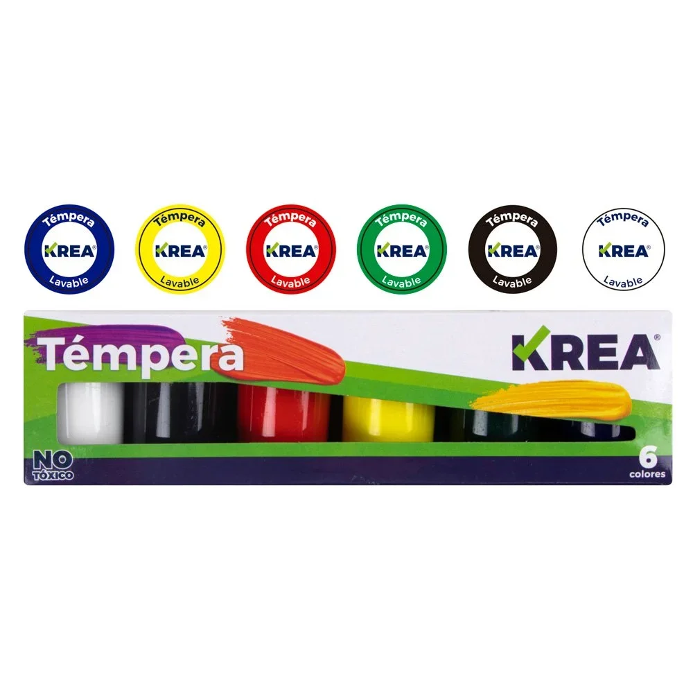 TEMPERA KREA 20ML ESTUCHE DE 6 COLORES