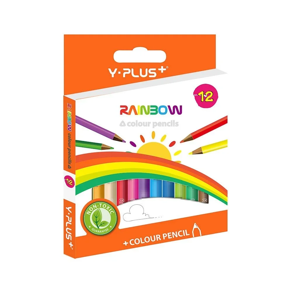 CRAYON DE MADERA Y-PLUS 12 COLORES CORTO