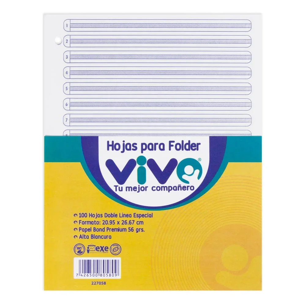 HOJAS CARTA PACASA BX100 DOBLE LINEA