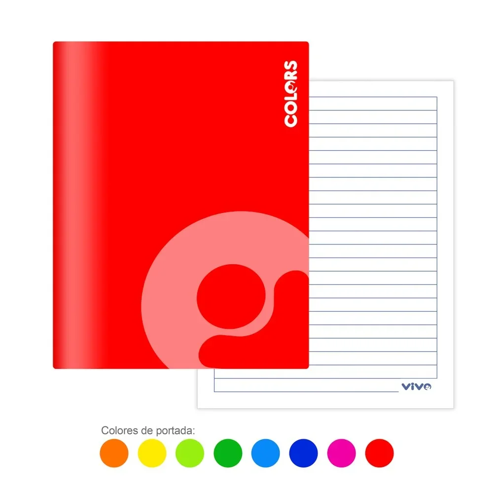 CUADERNO ENGRAPADO VIVO 40HOJAS DE LÍNEAS