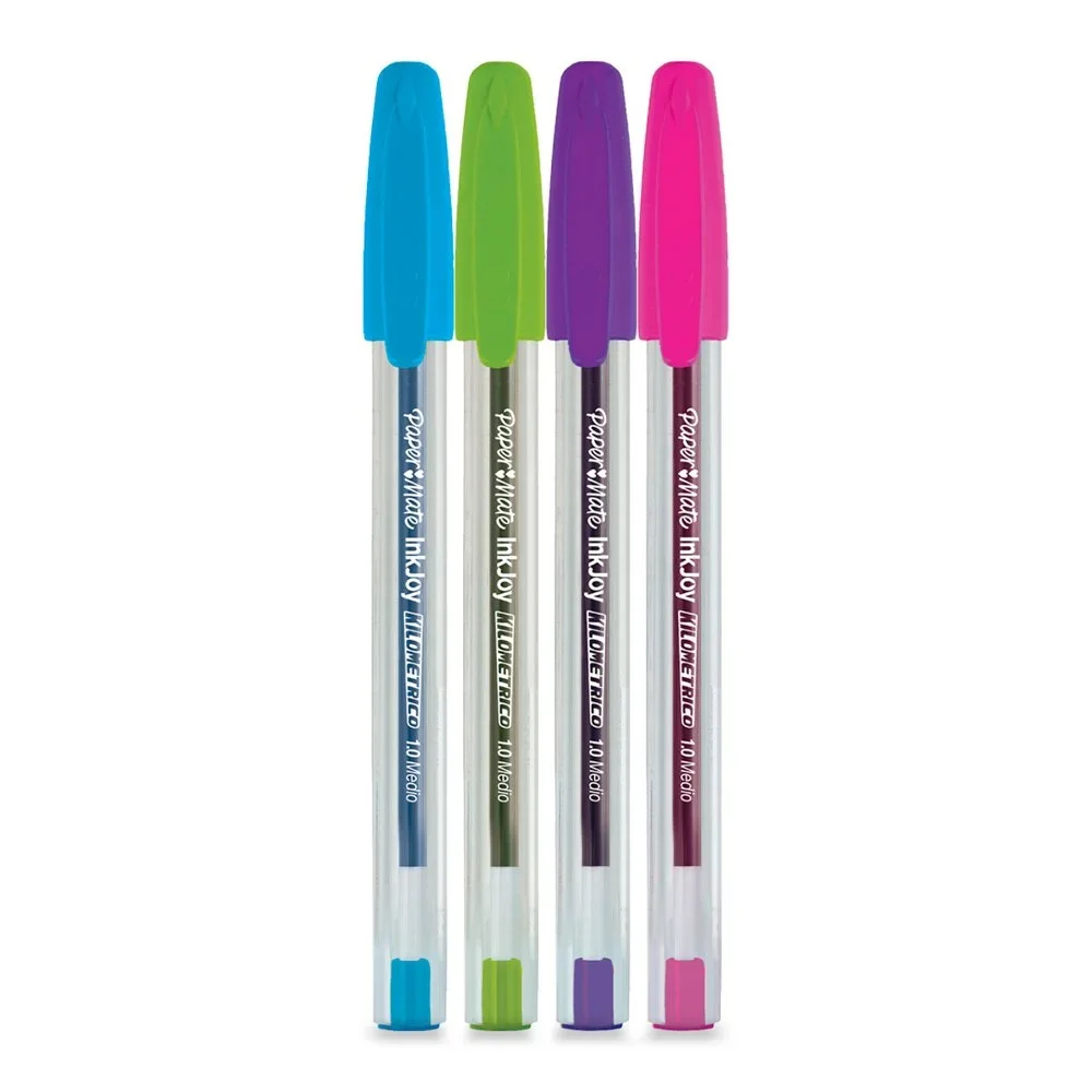 BOLIGRAFO PAPER MATE KILOMETRICO 100 BX4 COLORES