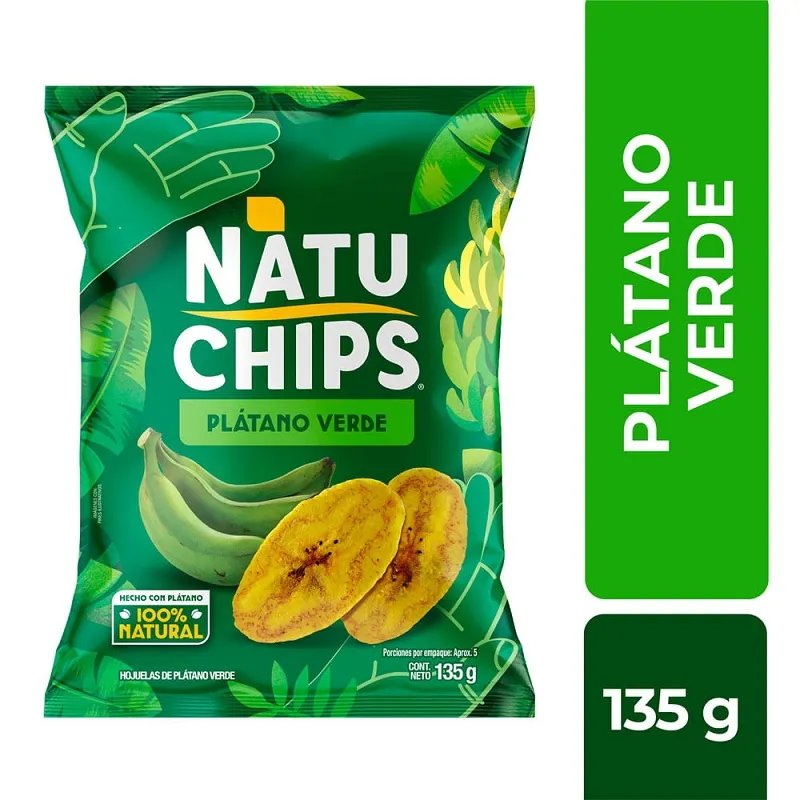 NATUCHIPS PLATANO VERDE *135 GR