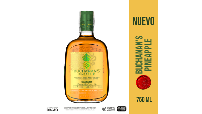WHISKY BUCHANANS PINEAPPLE 750ML