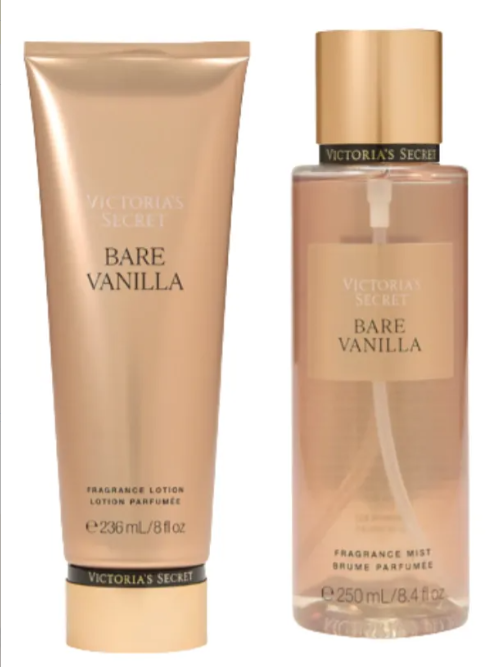 Kit Body Splah + Creme Hidratante Bare Vanilla Victoria's Secret 236ml+250ml