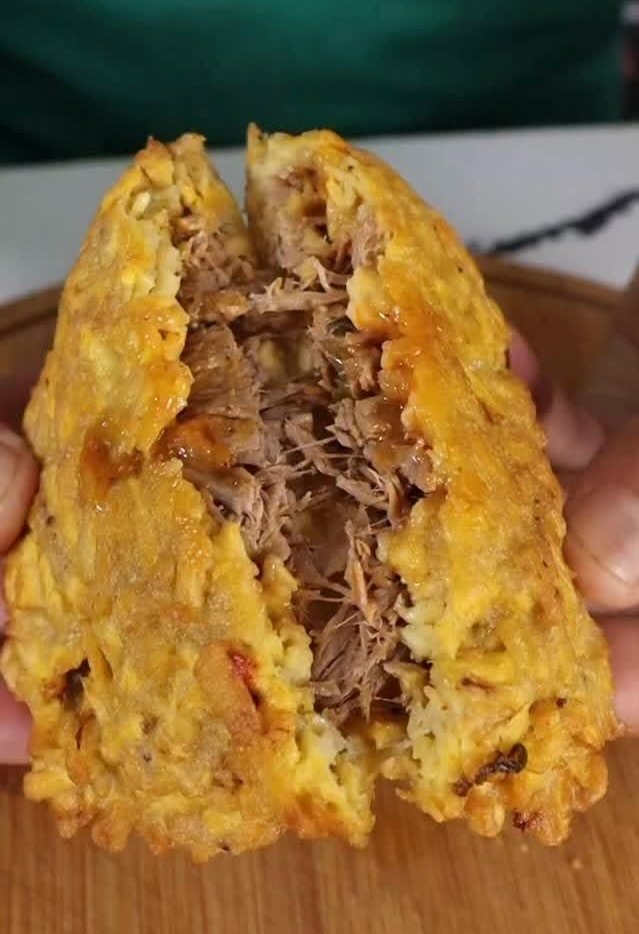 Patacon de carne o pollo