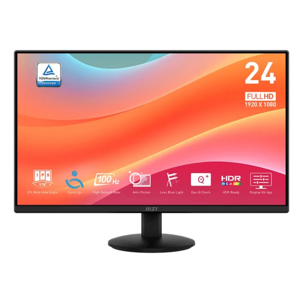 MONITOR MSI PRO 24" 100HZ 1MS 1080 HDMI+DP
