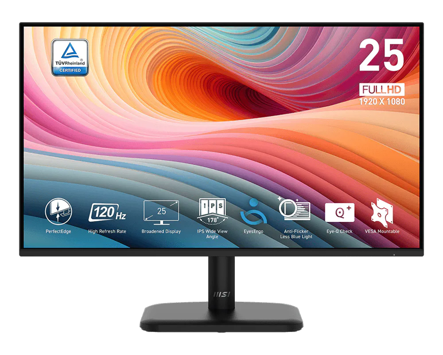 MONITOR MSI 24.5 1080 120HZ MP251L VGA HDMI DVI