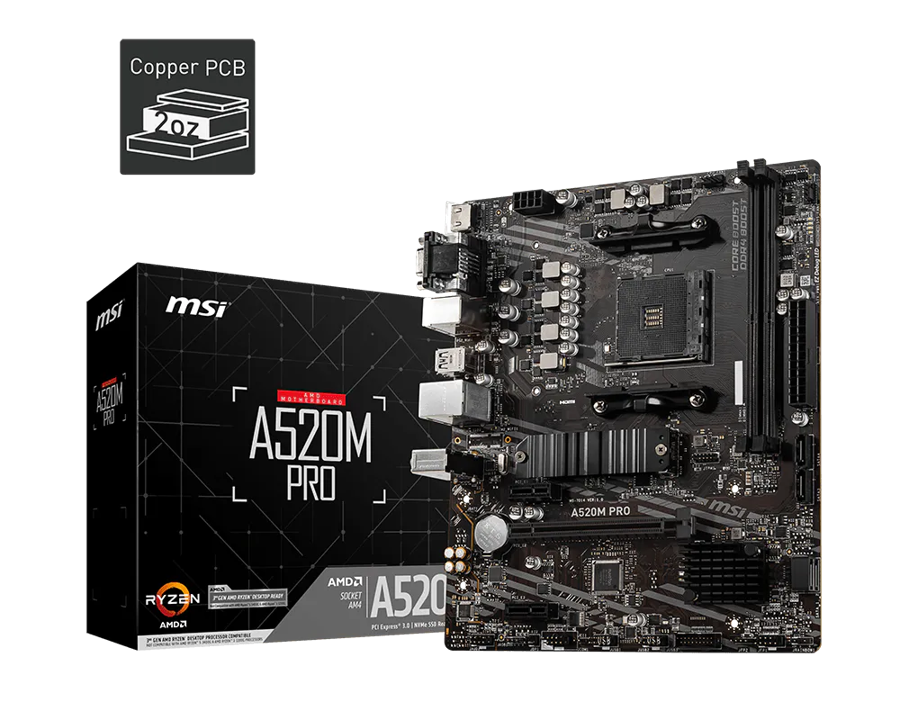 TARJETA MADRE A520 MSI A PRO AM4 DDR4