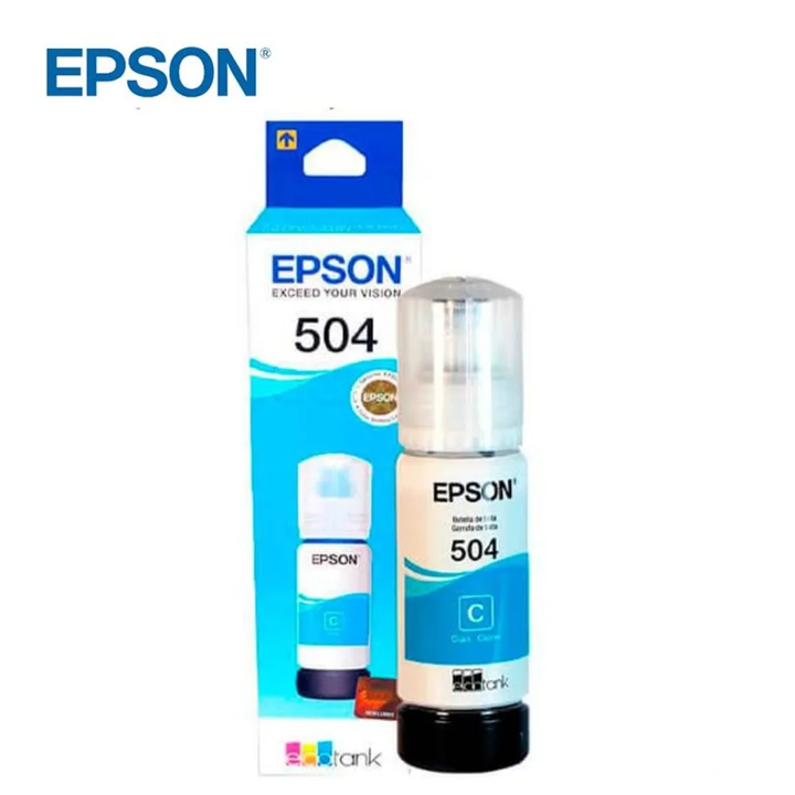TINTA EPSON 504 AZUL ORIGINAL