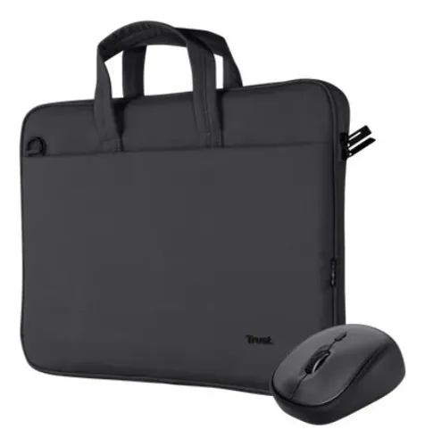 MALETIN TRUST BOLOGNA LAPTOP 16" NEGRO CON MOUSE