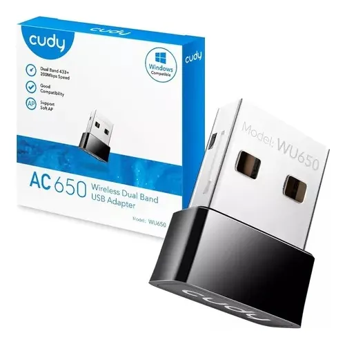 ANTENA WIFI USB CUDY AC650 DOBLE BANDA