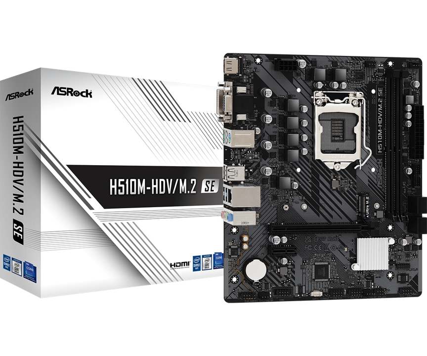 TARJETA MADRE ASROCK H510M HDV M.2 INTEL 10-11 GEN