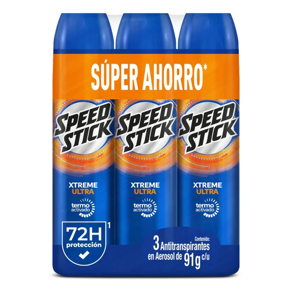 Desodorante Hombre Speed Stick Xtreme Ultra Aerosol 3 x91g