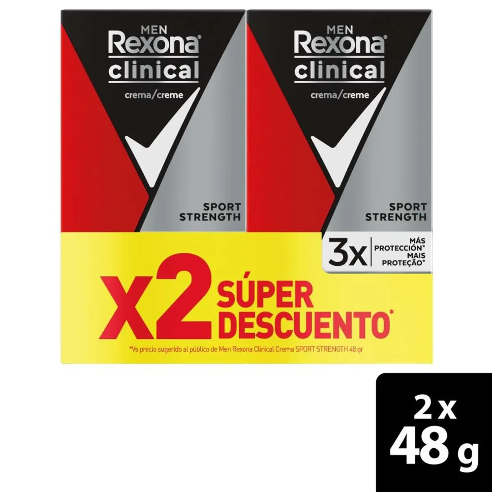 Desodorante Rexona Men Clinical Expert Clean Barra 2X46grs