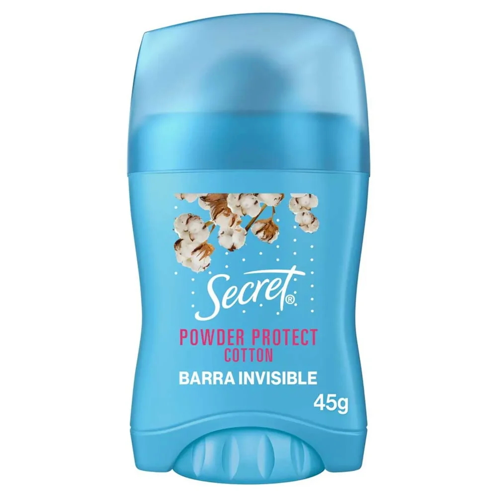 Desodorante Antitranspirante Mujer Secret en Barra Powder Protect Cotton 45 grs