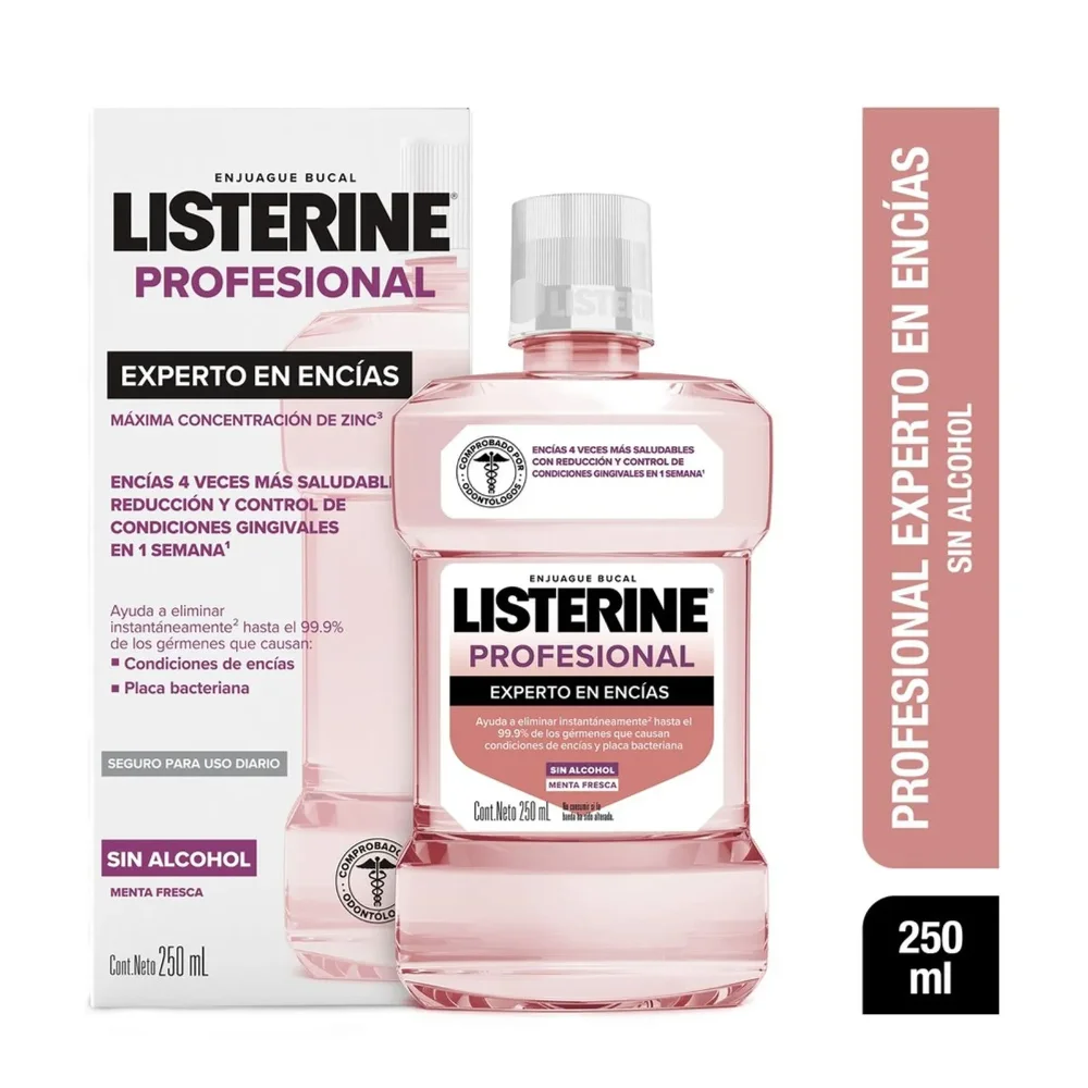 Enjuague Bucal Listerine Profesional​​ Experto En Encías 250ml