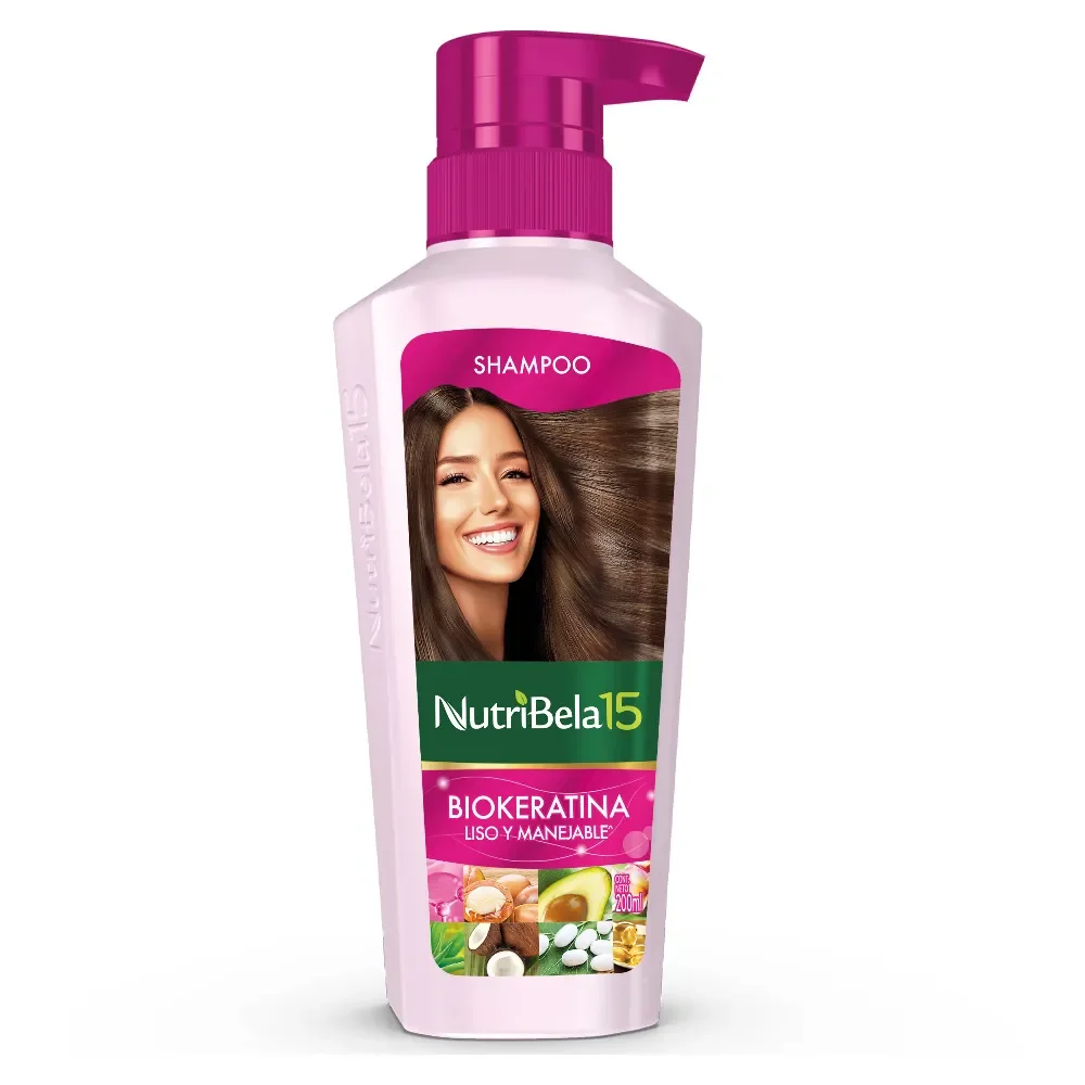 Shampoo Nutribela Biokeratina Liso Manejable 200ml