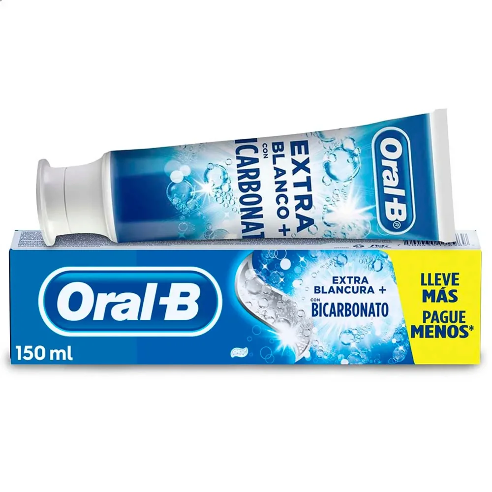Crema Dental Con flour Oral-B Extra Blancura Con Bicarbonato x150ml