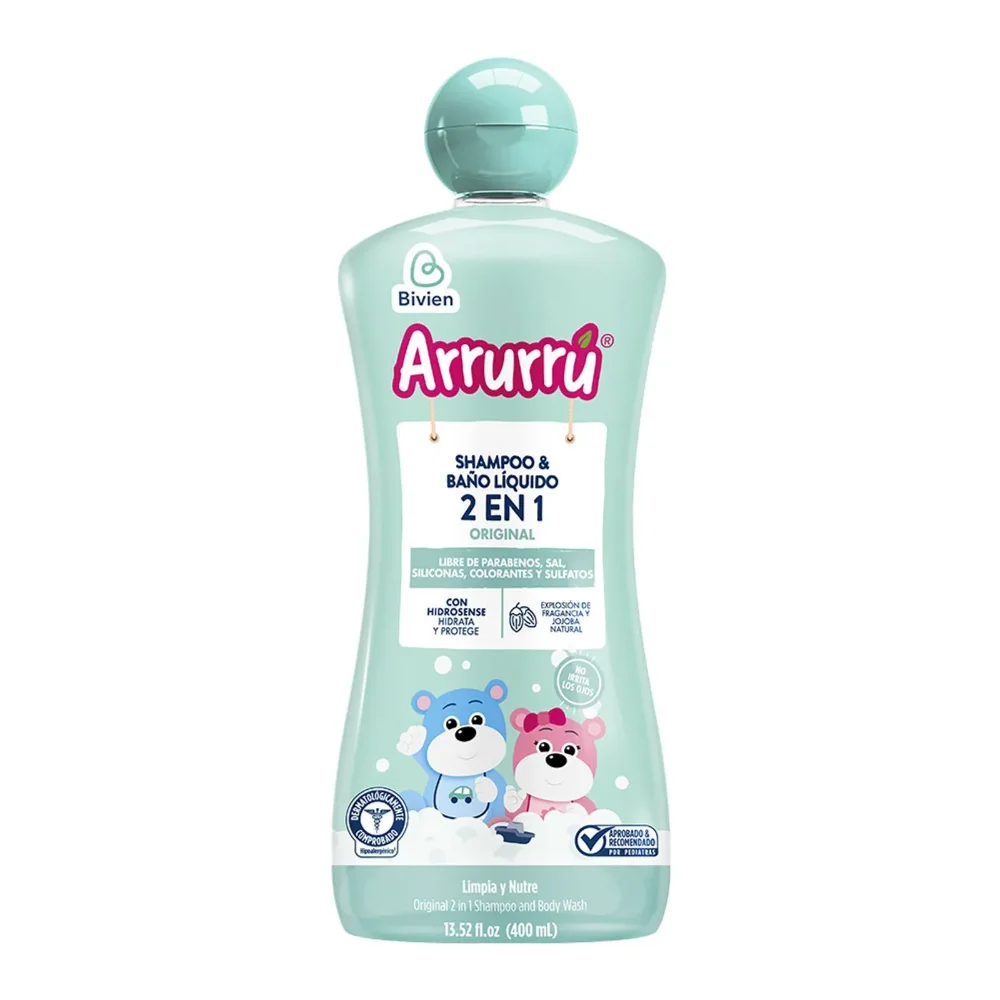 Shampoo Arrurrú baño liquido 2en1 x400ml