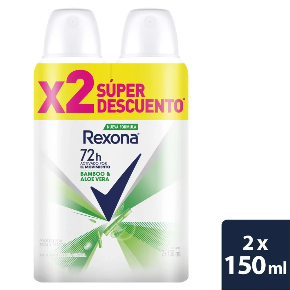 Desodorante Rexona Bamboo Roll On 2X53grs