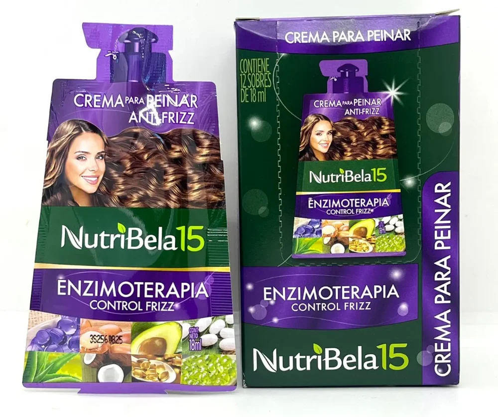 CREMA DE PEINAR ENZIMOTERAPIA NUTRIBELA SOBRE CAJA*12UN 18ML