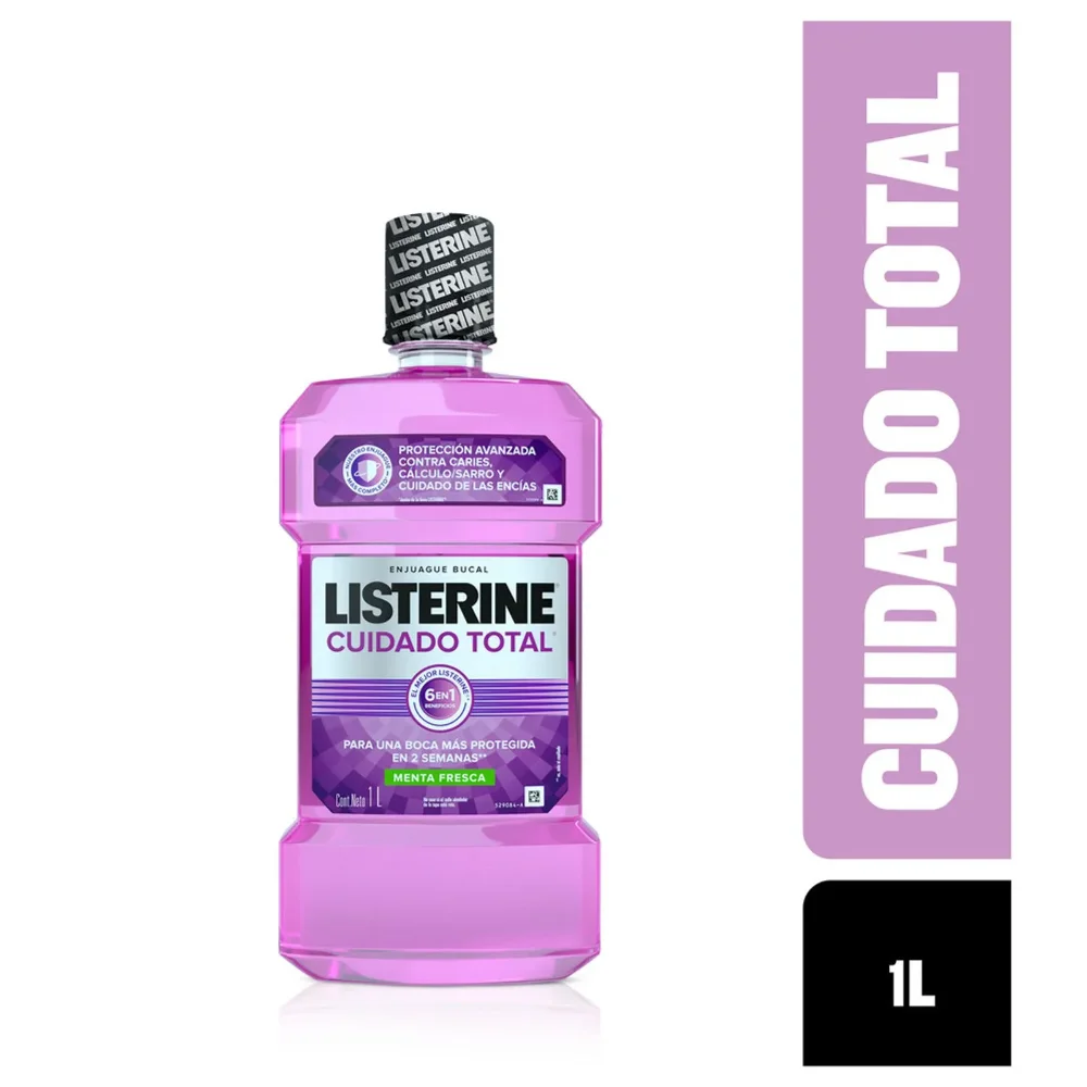 Enjuague Bucal Listerine Cuidado Total Frescura Intensa 1L
